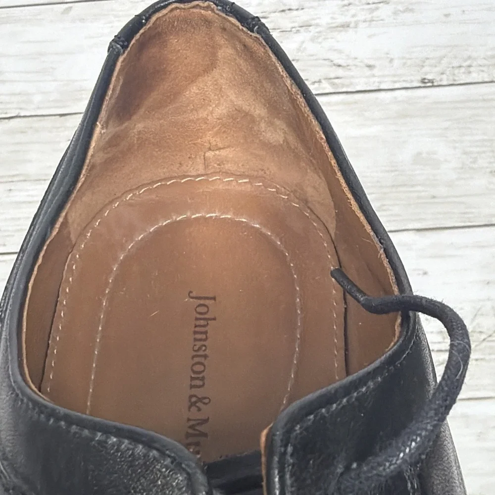Johnston Murphy Melton 59-0721 Black Leather Cap Toe Oxford Men's Shoes 11.5 M